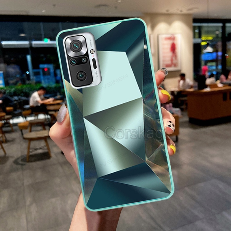 Ốp Điện Thoại Mặt Gương 3D Lấp Lánh Chống Sốc Cho Xiaomi Redmi Note 10S 10 Pro 4G Xiaomi Redmi Note 11S 11 Pro