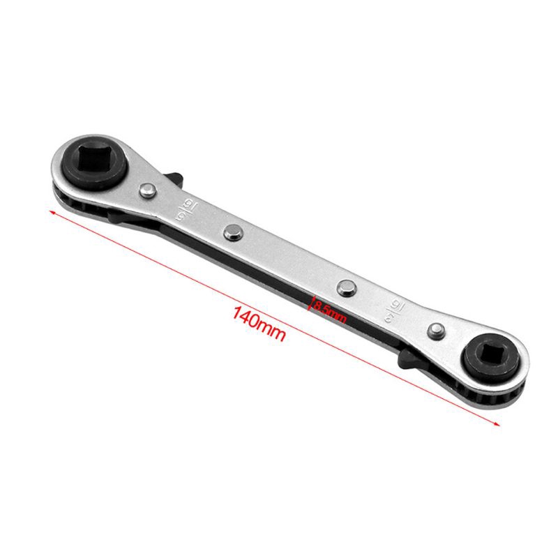 Cờ lê bánh cóc 2 đầu 3/ 16" 1/ 4" 5/ 16" 3/ 8" dành cho máy điều hòa không khí/ tủ lạnh