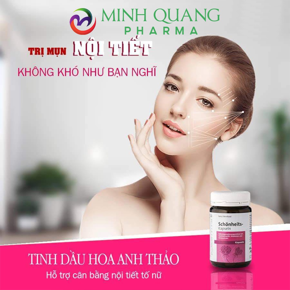 Tinh dầu Hoa Anh Thảo Schönheits Kapseln Của Đức. Hộp 60 viên