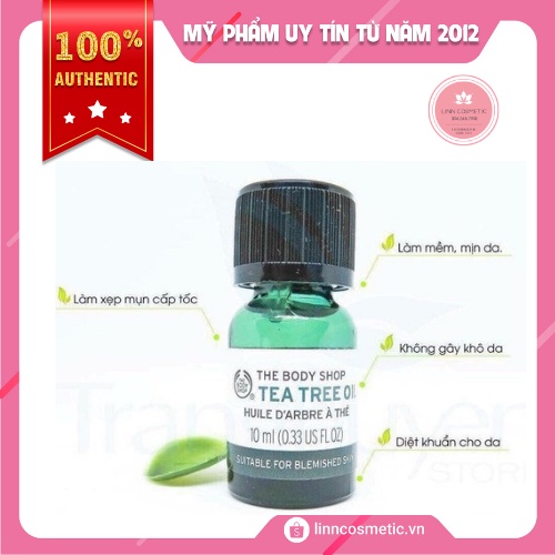 Tinh Dầu Tea Tree Oil The Body shop Tràm Trà Cho Da Mụn 10ML