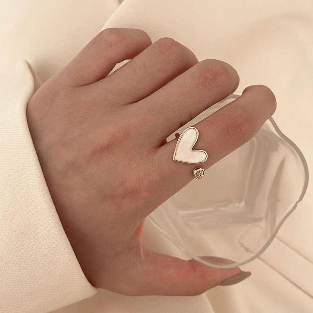 MXGOODS Nhẫn Hợp Kim Đơn Giản Có Thể Điều Chỉnh Kích Thước Dùng Làm Quà Tặng Valentine
