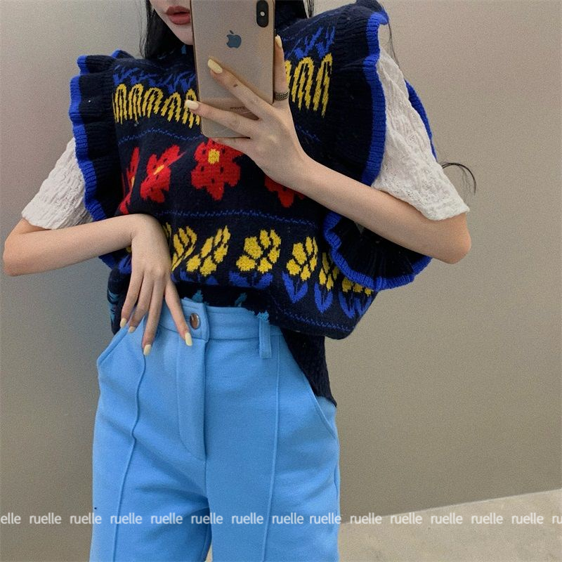 Áo Dệt Kim Mỏng Sát Nách Màu Đen Phong Cách Hàn Quốc Cho Nữ