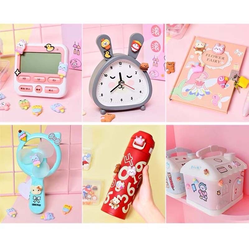Keo tròn dán sticker charm trang trí handmade diy kẹp tóc slime TÍM STORE