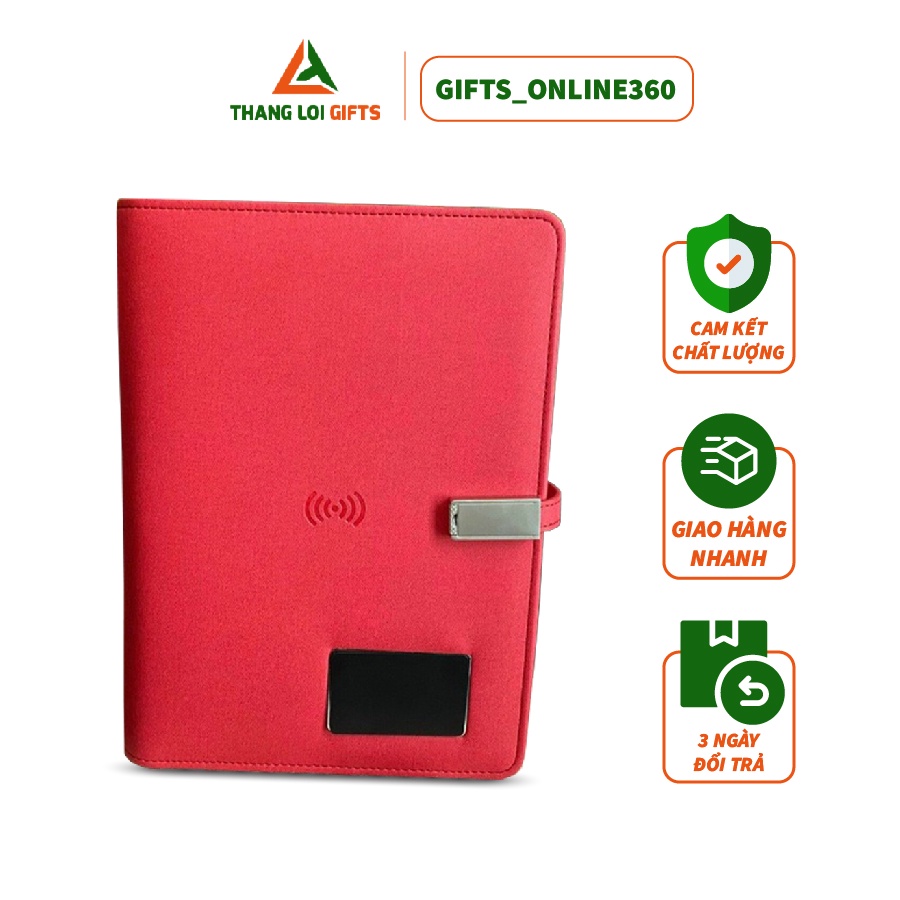Sổ Tay Đa Năng 4in1 THẮNG LỢI GIFT Khắc Tên Theo Yêu Cầu - Sổ Sạc Tích Hợp Quà Tặng Sang Trọng