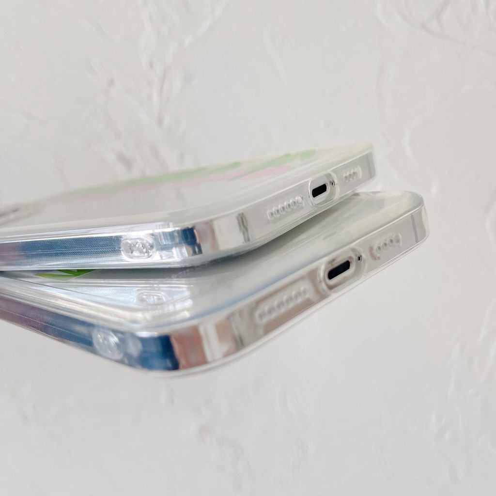 Ốp Điện Thoại Silicon TPU Mềm Trong Suốt Họa Tiết Hoa Tulip Cho iphone 13 12 11 pro max x xr xsmax 7/8plus