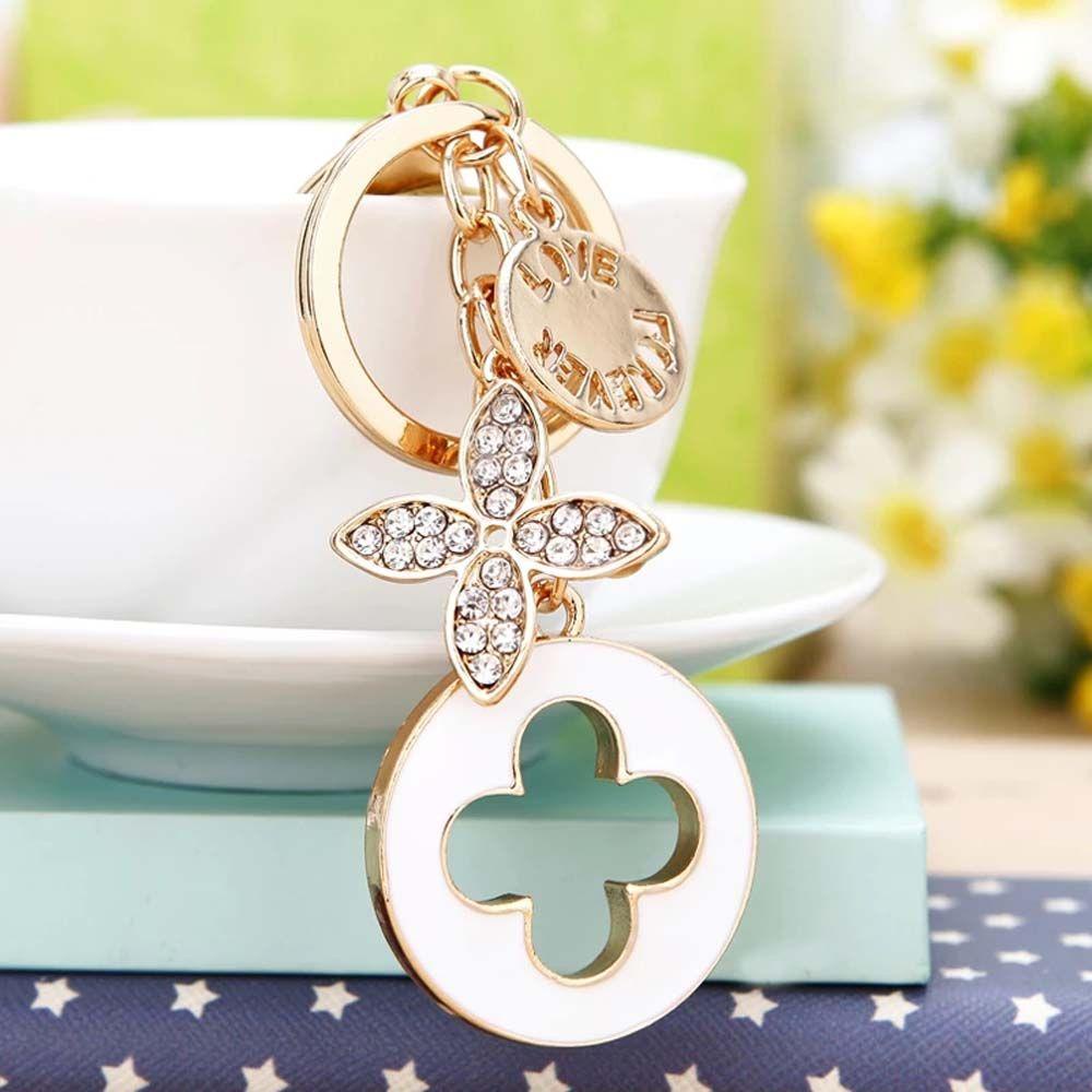 Móc Khóa Kim Loại Hình Cỏ Ba Lá Xinh Xắn|Mặt Dây Chuyền Kiểu Dáng Dễ Thương Xinh Xắn