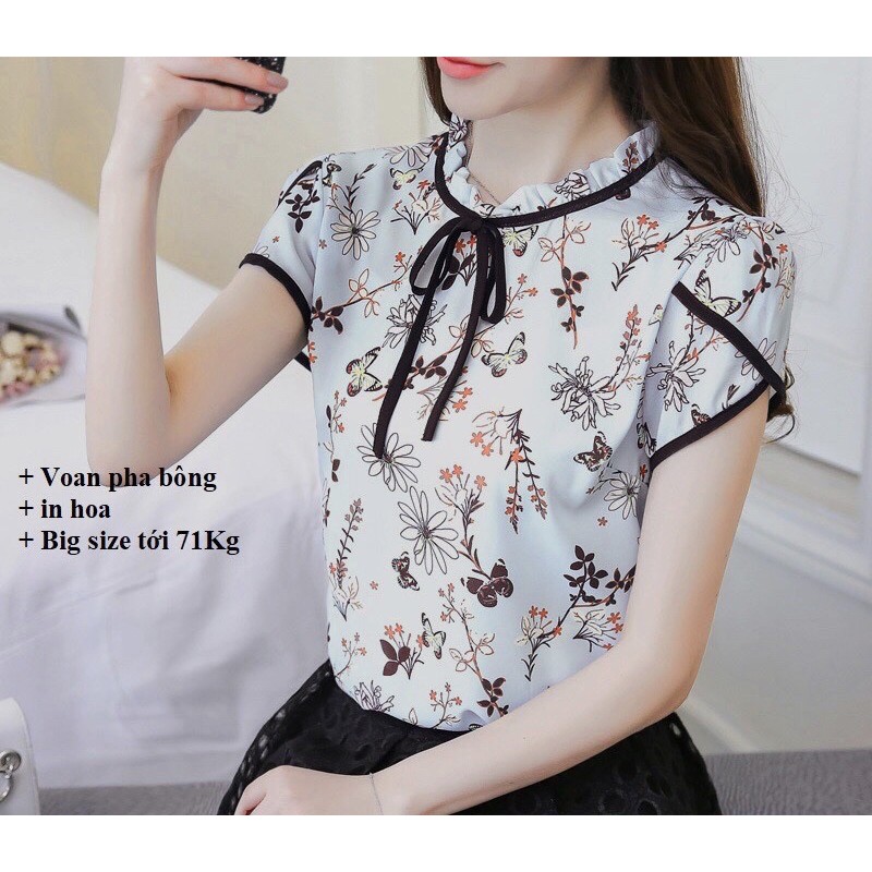 Áo sơ mi hoa nữ GLA164