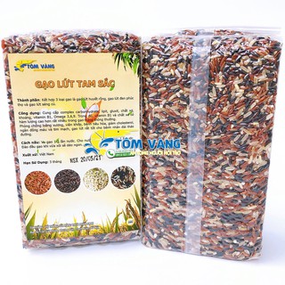 Gạo Lứt Tam Sắc (1kg) - Tôm Vàng