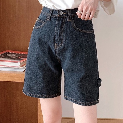 Quần short ống rộng cạp cao, quần short ống rộng phong cách C24
