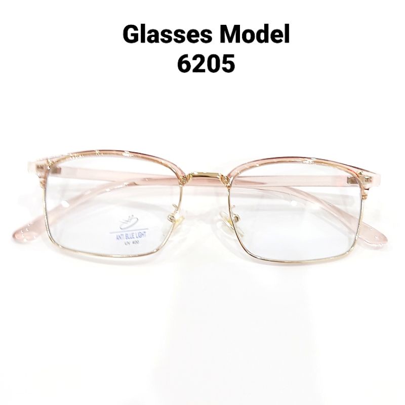 Gọng Kính Nam Nữ Mắt Vuông Vành Kính Kim Loại