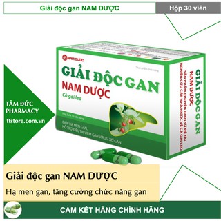 Giải độc gan Nam Dược - Cà Gai Leo (Hộp 30 viên) - Naturenz, hewel