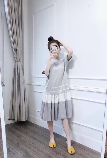 Váy cotton suông gấu bèo hot hit | BigBuy360 - bigbuy360.vn