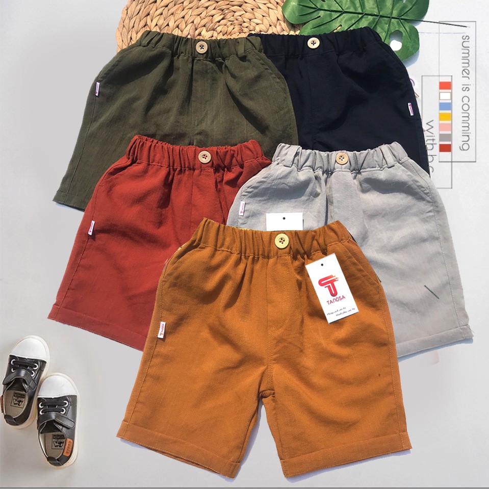 Bộ đồ bé trai áo polo cotton có cổ kèm quần short đũi, set đồ cộc tay cho bé đi học đi chơi mùa hè Tanosa Kids