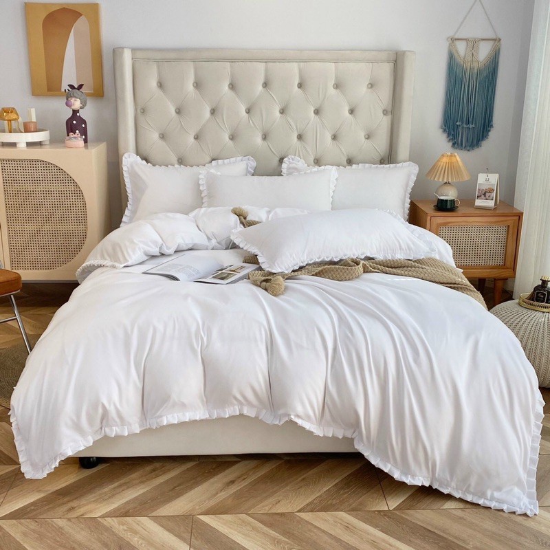 Bộ chăn ga gối cotton Tici - Mẫu bèo nhúm mới nhất