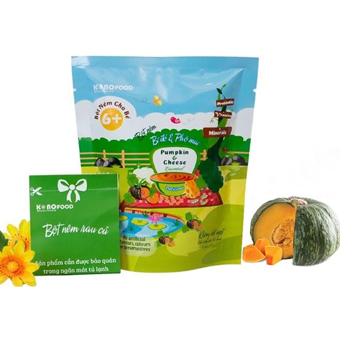 Bột nêm Konofood bí đỏ và phô mai 6M+ (60g)