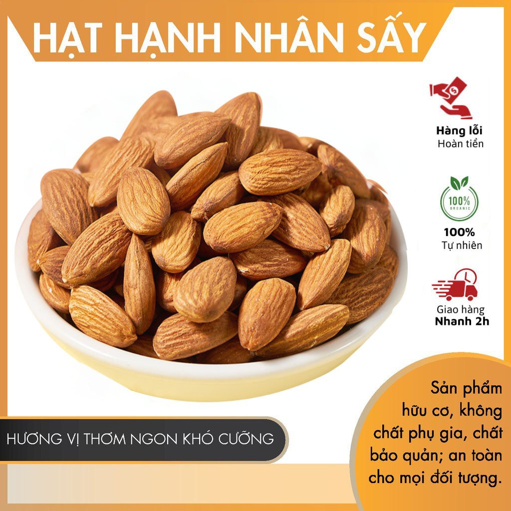 Hạnh nhân sấy nguyên vị nhập khẩu Mỹ, Hạt dinh dưỡng tách vỏ loại 1