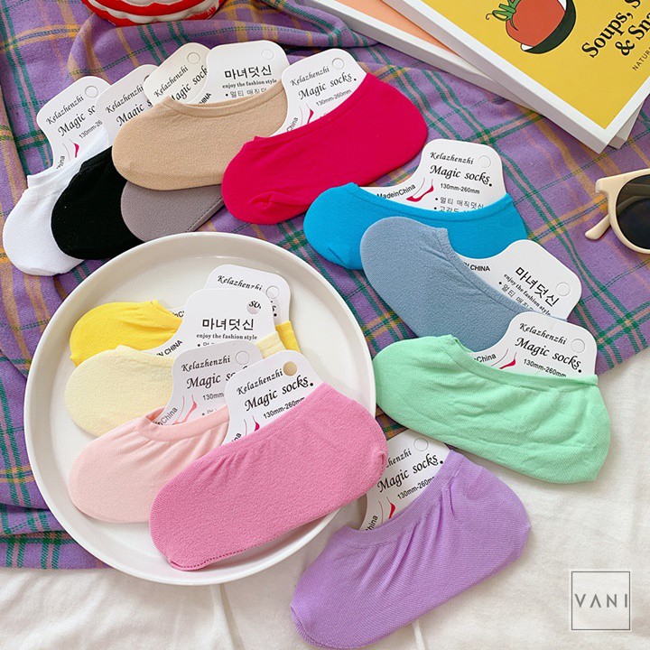 Tất Vớ Cổ Thuyền Mang Cao Gót, Búp Bê Thun Len Mỏng - VANI STORE [TAT00023-5]