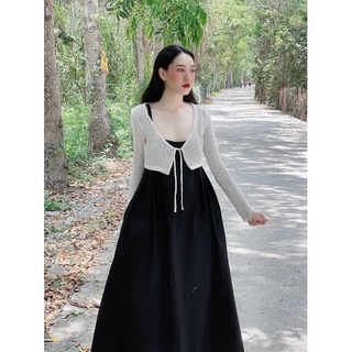 ÁO NỮ CADIGAN KHOÁC NHẸ LƯỚI DÁNG LỬNG CỘT DÂY TRƯỚC 3 MÀU HOT HIT