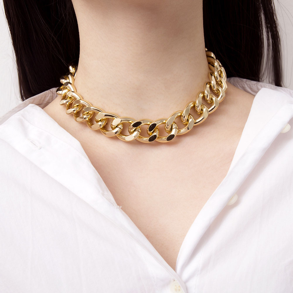 SOMEDAYZL Short Choker Collar Jewelry Necklace Big Punk Statement Chunky|Hip Hop Fashion Accessories/Multicolor