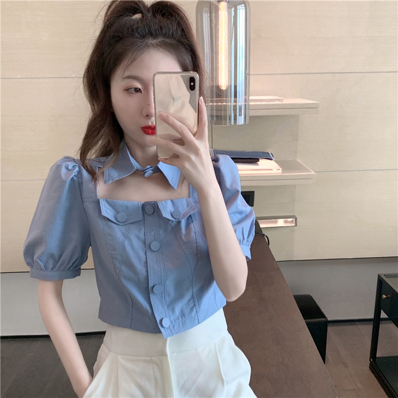 Áo croptop tay bồng - Tikbook Store - Order