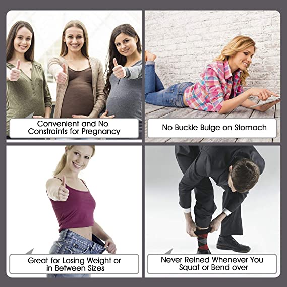 SmileFairyCC【COD &amp; Hàng Có Sẵn】Thắt Lưng Co Giãn Vô Hình Có Khóa Phẳng Có Thể Điều Chỉnh Cho Quần Jean / Đầm