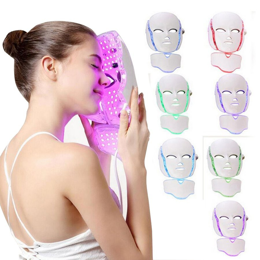☎Seven Color Led Mask Beauty Instrument Skin Mask Instrument Spectrometer