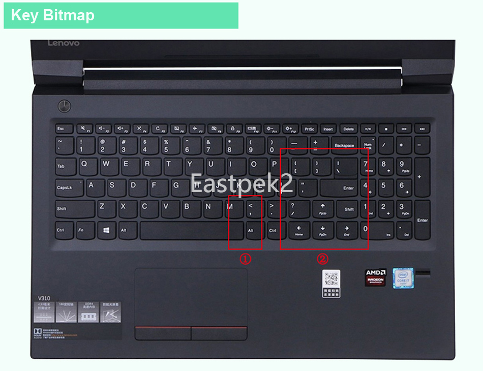 Miếng Dán Bảo Vệ Bàn Phím Laptop Lenovo Ideapad 310 15 / 510 15 / 110 15 17 Inch