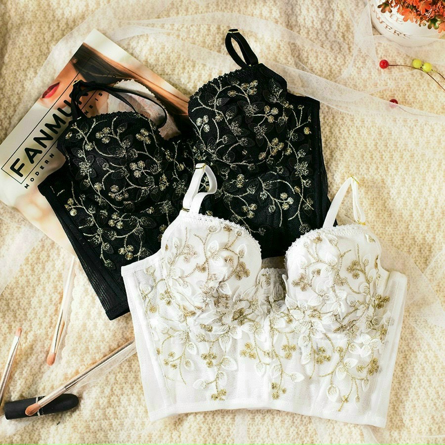 [HÀNG MỚI VỀ] CORSET VINTAGE THÊU HOA CÓ GỌNG NÂNG NGỰC ❤️ NỘI Y CHARMOSE ❤️ | BigBuy360 - bigbuy360.vn