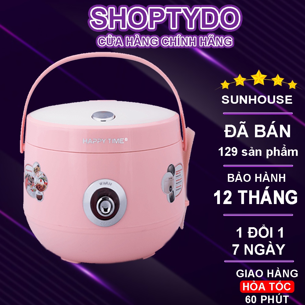 Nồi cơm cắm điện SUNHOUSE HAPPYTIME dung tích 1.8 lít, Nồi cơm cắm điện chính hãng hàng Việt Nam