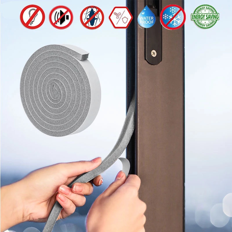 Cuộn Băng Keo Xốp EVA Dán Viền Cửa Sổ/Cửa Sổ 2M Cách Âm Chống Nước Chống Lạnh Siêu Bền
