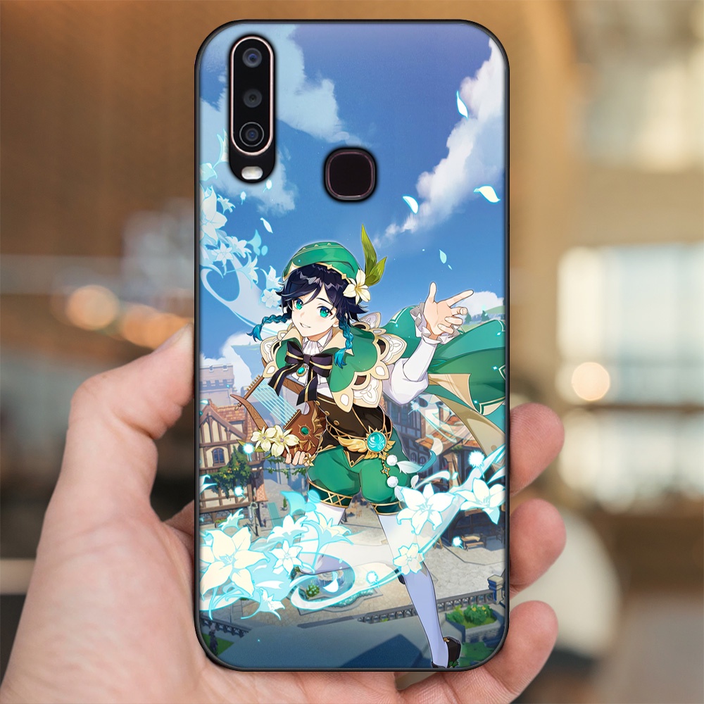 Ốp lưng Vivo Y12, Y15, Y17, U10 viền đen in hình Venti Genshin Impact