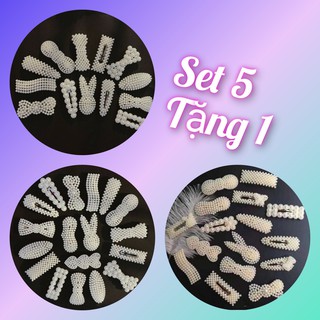 Set 5 Kẹp tóc Hàn Quốc cực xinh - Cặp tóc ngọc trai hàng loại 1