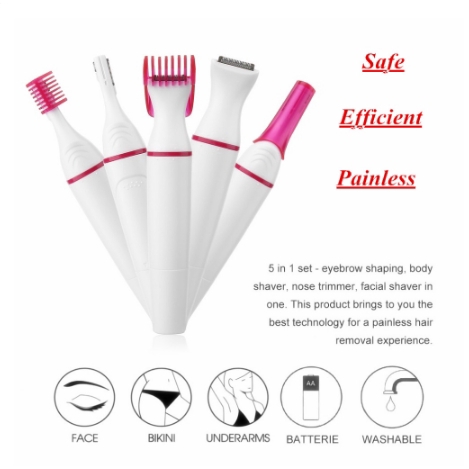[Hàng mới về] Máy tỉa lông 5 trong 1 tiện lợi chất lượng cao cho nữ