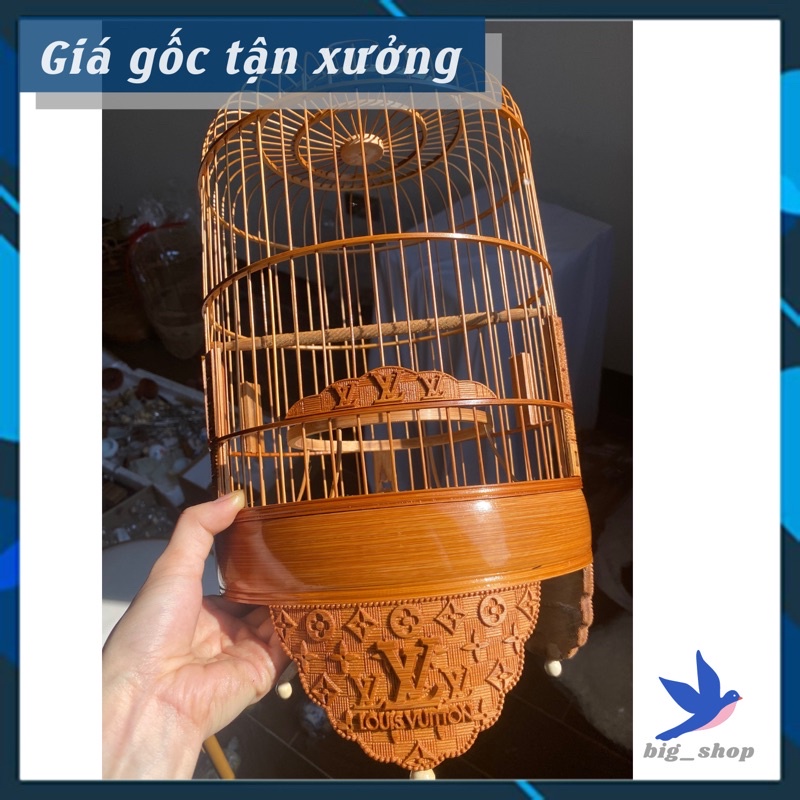 Lồng chim vành khuyên đục CNC chữ - sz 22x26- Lồng chim khuyên