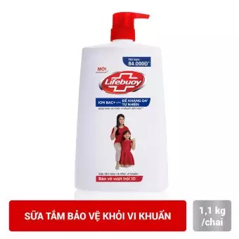 Sữa tắm sạch khuẩn Lifebuoy Bảo Vệ Vượt Trội 10  (Đỏ)- Chai 1,1KG