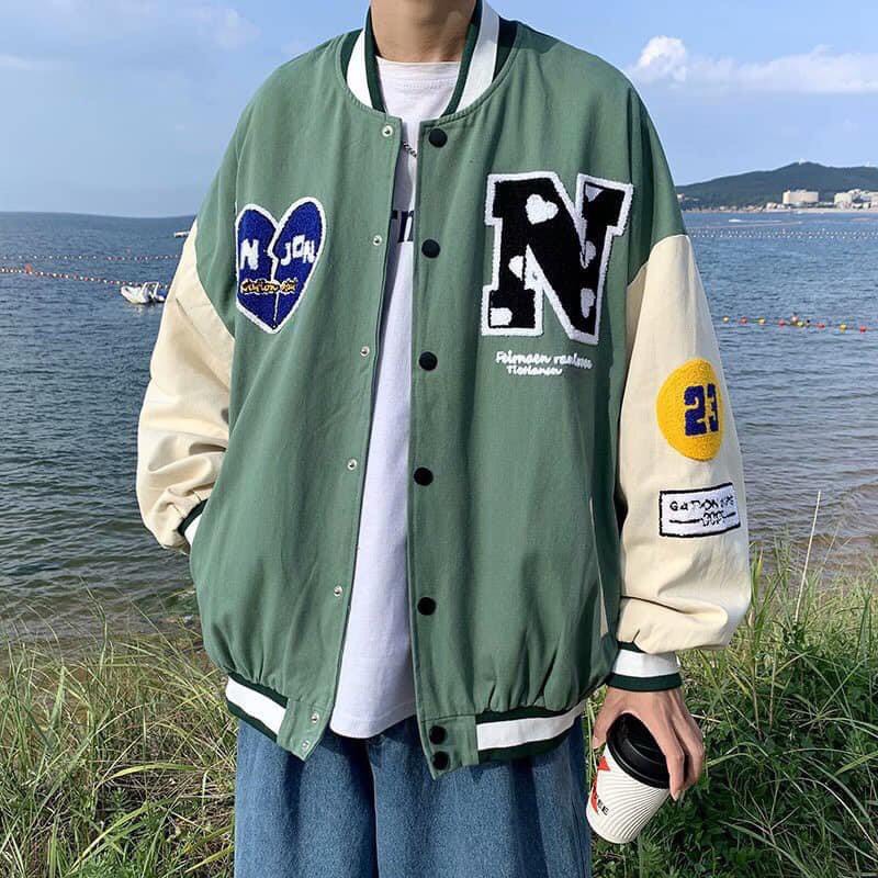 Áo Khoác Nữ, Áo Bomber Chữ N 3 Màu Chất Nhung Tăm Siêu Hot