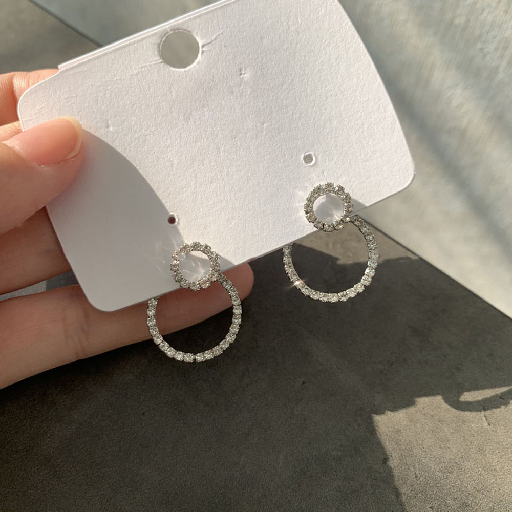 Hoa Tai Dạng Tròn Kiểu Dáng Đơn Giản Phong Cách Hàn Quốc Cho Nữ