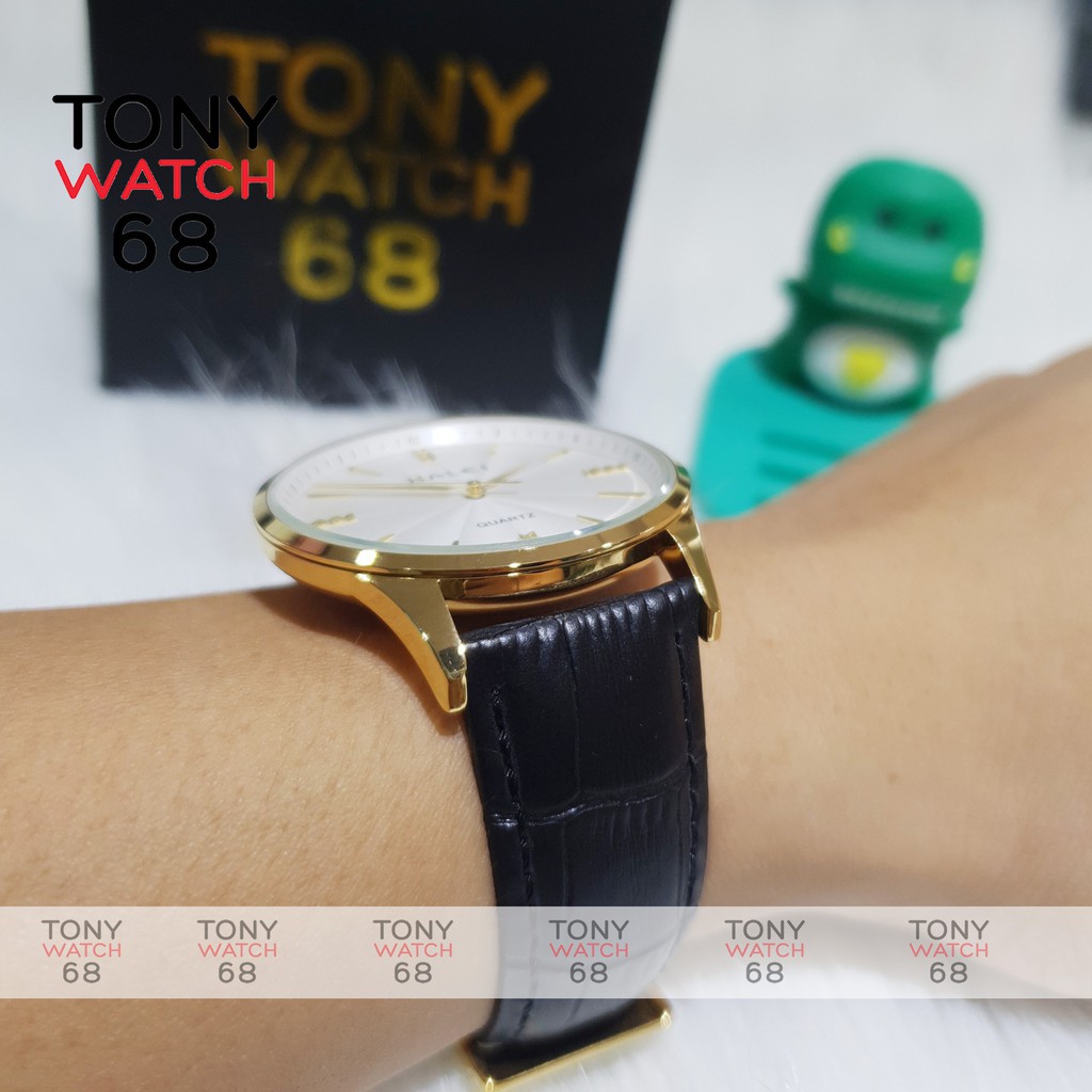 Đồng hồ cặp đôi nam nữ Halei viền vàng dây da siêu mỏng Tony Watch 68 Liên hệ mua hàng 084.209.1989