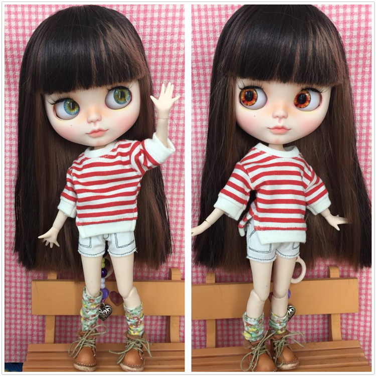 ICY DBS small doll brown brown two-color long hair can be exchanged 19 joint body suitable for changing baby gifts for girls