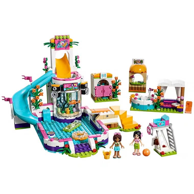 xả hết hàng - Bộ lắp ráp kiểu lego friends - Bể bơi thành phố cùng mùa hè của Martina