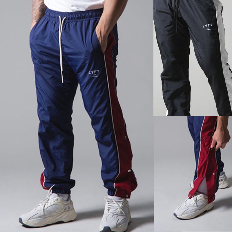 Quần Dài Thể Thao Ống Rộng Phối Sọc Thời Trang Dành Cho Nam