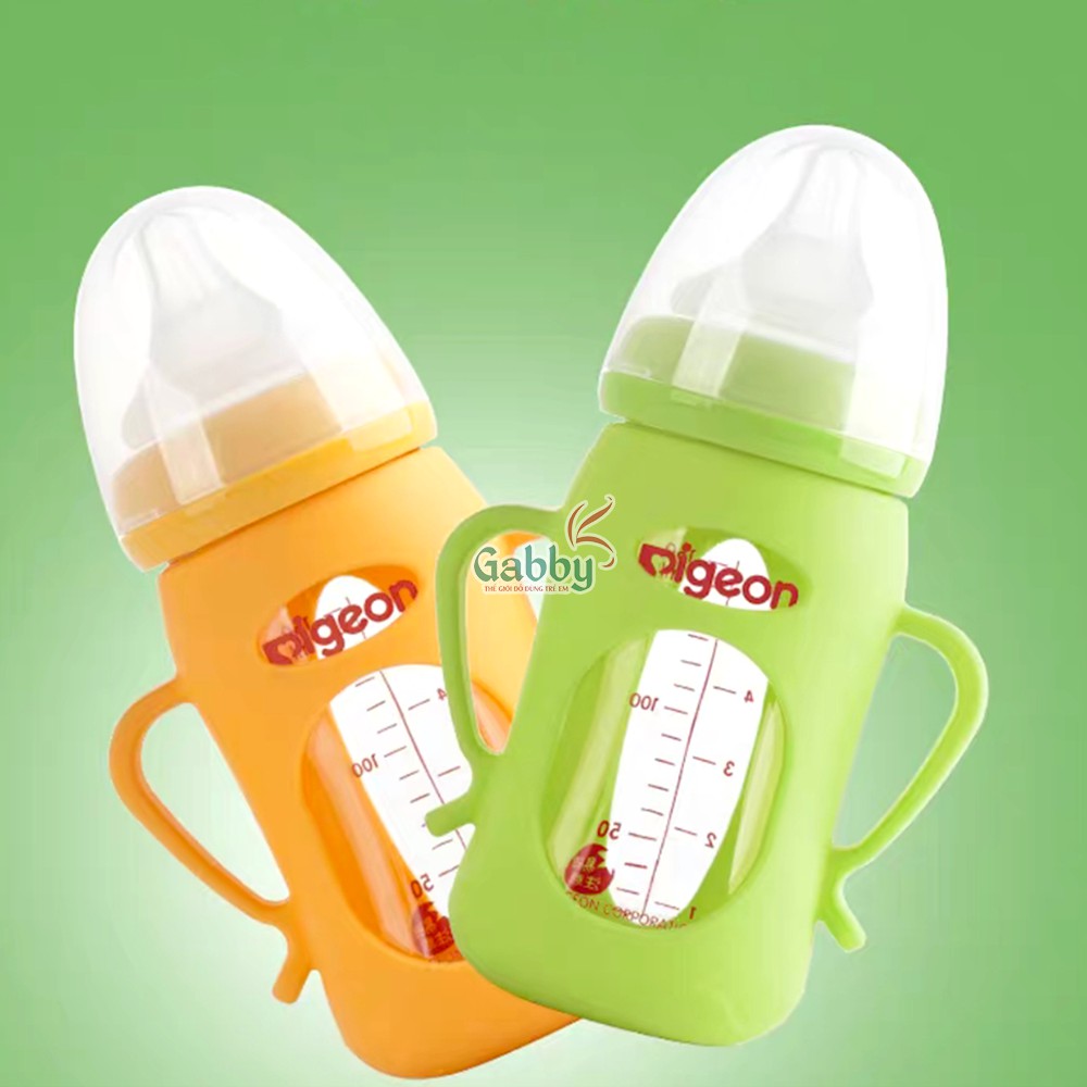 VỎ BỌC SILICON BÌNH SỮA PEGEON CỔ RỘNG 160ML - 240ML