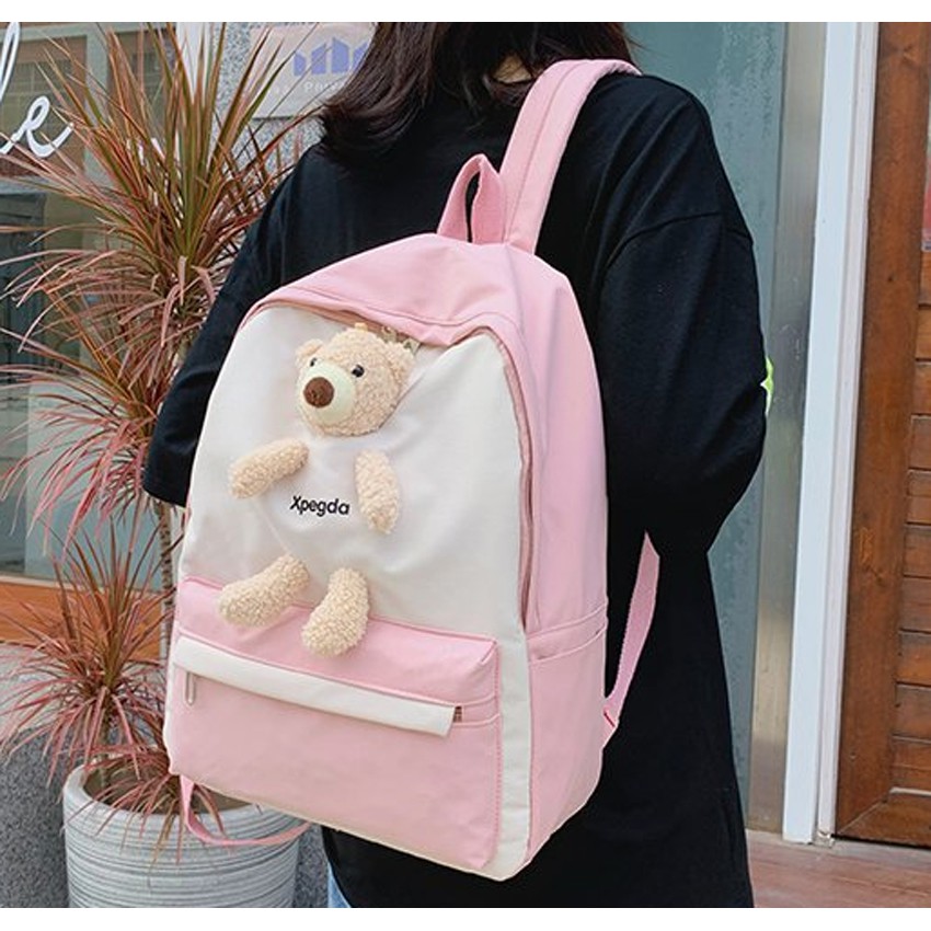 Balo ulzzang chống nước Bag.ThanhThu XPEGDA gấu xinh 88