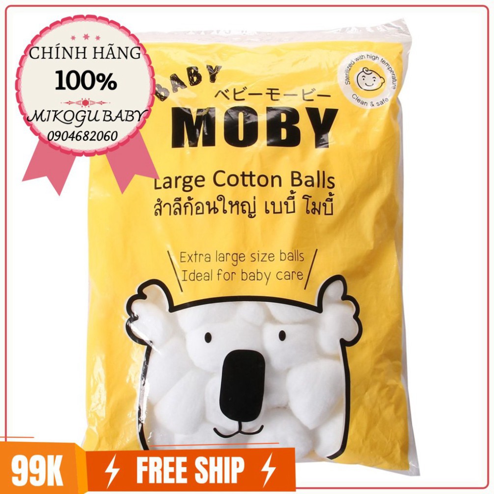 lh ( mila) [RẺ VÔ ĐỊCH] [CHÍNH HÃNG] BÔNG MOBY ĐA NĂNG CỠ NHỎ 100G ❤️ SIÊU MỀM MẠI ❤️ AN TOÀN CHO BÉ