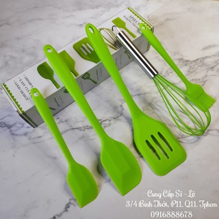 Set 5 Dụng Cụ Spatula Làm Bánh Silicon