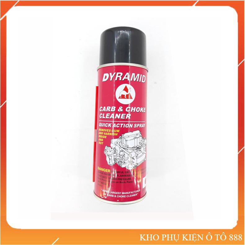 Xịt chế, bình rửa chế hòa khí ô tô xe máy DYRAMID 450ml