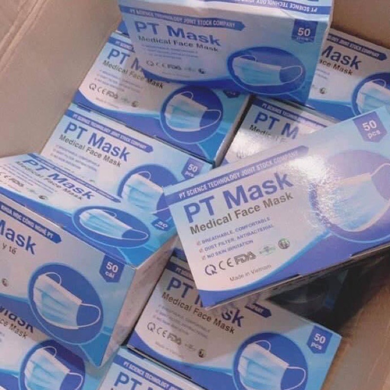 [Giá bán sỉ] Thùng khẩu trang y tế PT Mask cao cấp kháng khuẩn