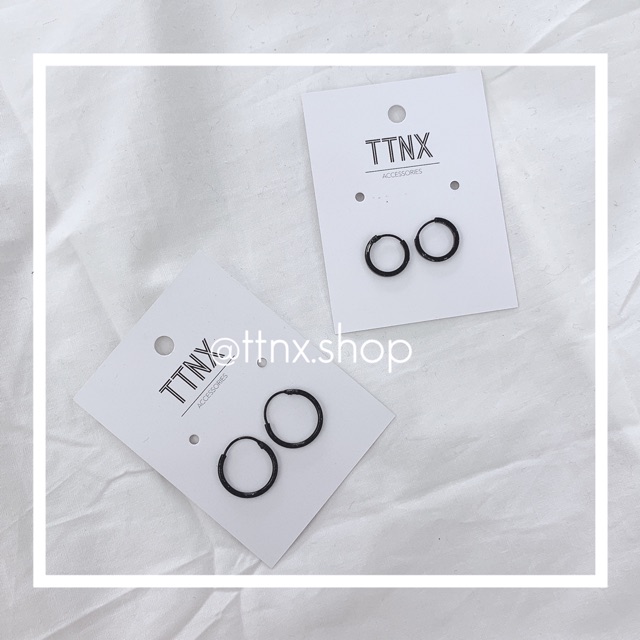Khuyên tai bạc tròn nhỏ unisex ⚡FREESHIP⚡ 3 size 10mm, 15mm, 18mm