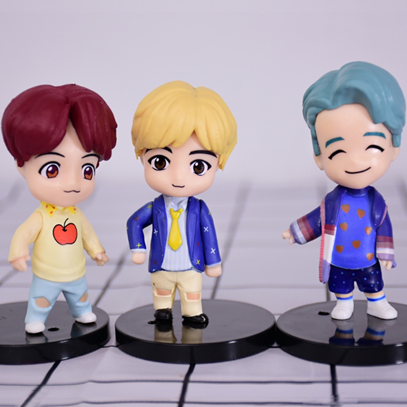 Set 7 Mô Hình BT21 Dễ Thương Trang Trí Bánh Kem