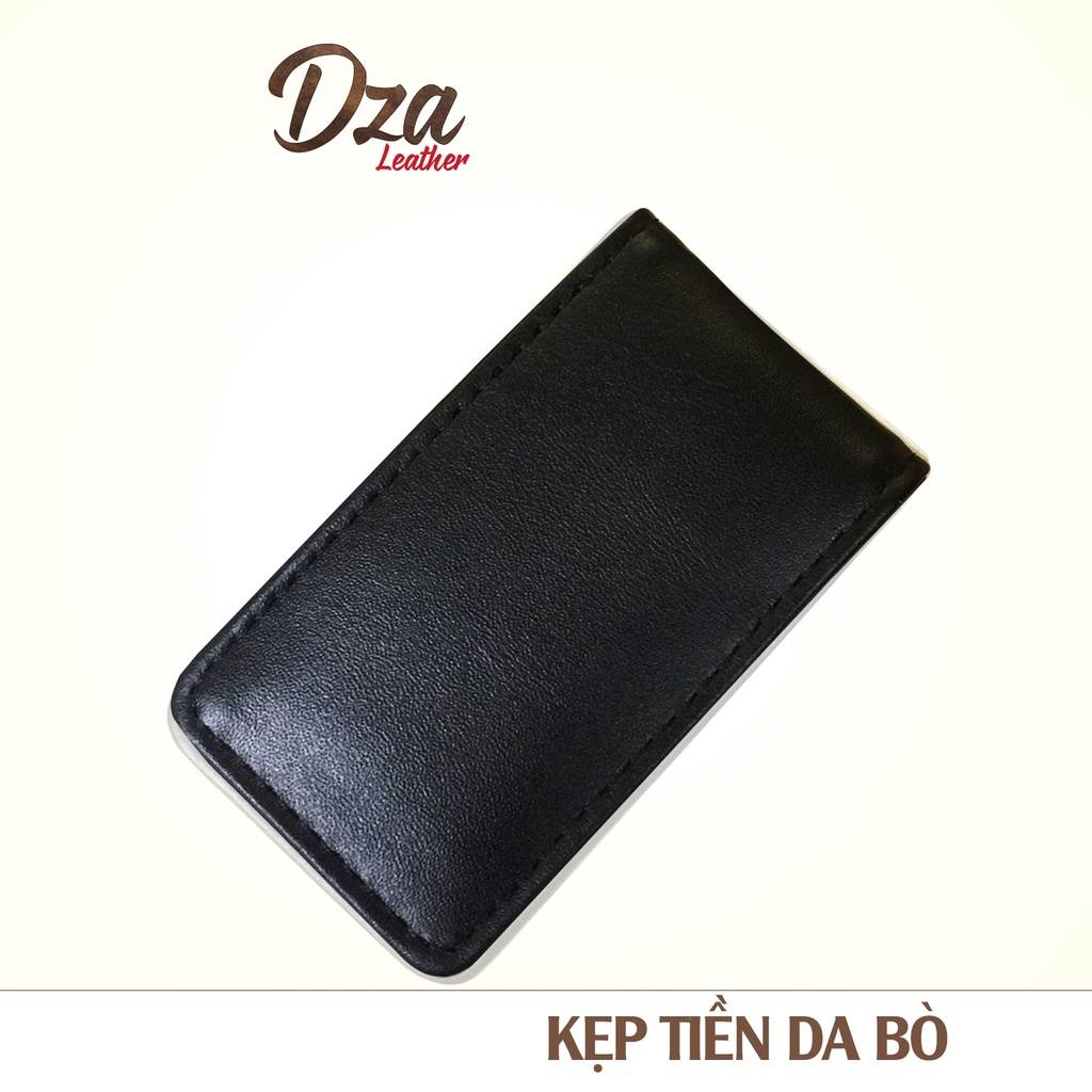 Kẹp tiền da bò Dza leather tiện lợi nhiều màu sắc lựa chọn, nhỏ gọn tiện lợi thay ví truyền thống